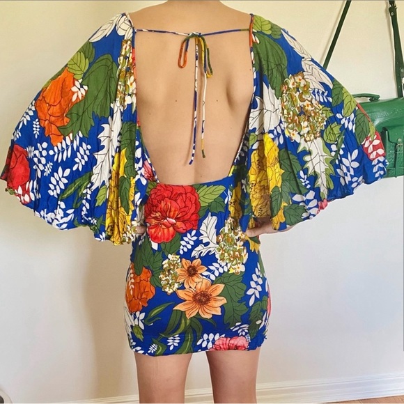 Farm Rio Open Back Mini Dress - Picture 2 of 3